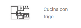 Cucina con frigo