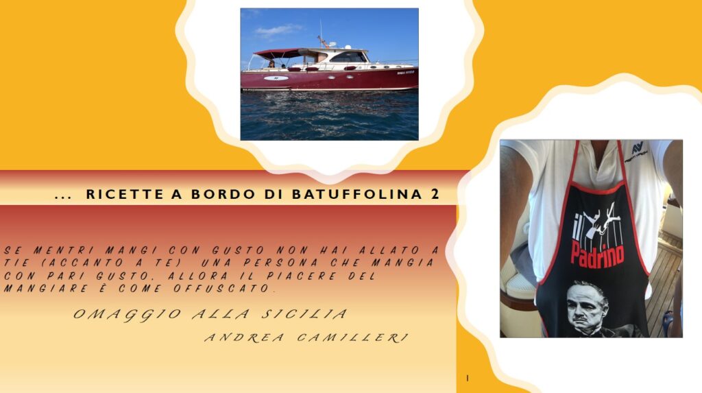 Ricette a bordo Yacht